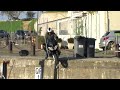 Lolo tombe dans le Port de Saint Martin en Ré en Yamaha FJR 1300