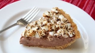 S'more Ice Cream Pie - Frozen Graham Cracker, Chocolate, Marshmallow Pie - Father's Day Dessert