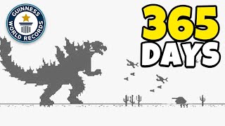 Playing Chrome Dinosaur game, Every like makes it Faster FOR 1 YEAR (World Record)