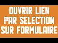 Ouvrir lien hypertexte par s?lection sur formulaire Excel