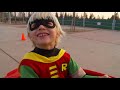 Batman vs Robin Power Wheels Race