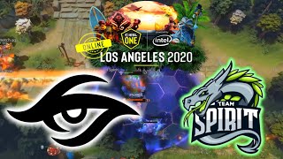 EPIC SERIES, BATTLE of TOP 1 &amp; 2 !! SECRET vs TEAM SPIRIT - ESL One Los Angeles 2020 ONLINE DOTA 2