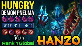 Hungry Demon Pneuma!! Hanzo Insane 17 Kills - Top 1 Global Hanzo by ῆῆჯჯ - Mobile Legends