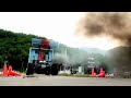 Amazing Rally Race in the Gymkhana Drifting Semi Truck