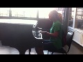 Abigail playing piano at the City Museum last summer