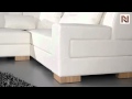 Florence Modern White Leather Sectional Sofa VGEV2240