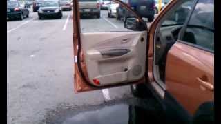 Rapariga demonstra como entrar no carro sem molhar os pés