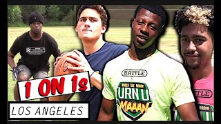 CRAZY 1 ON 1s 🔥 Some of the TOP WRs and DBs in Los Angeles (CA) Go At It !!!