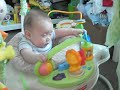 funny cute sleepy baby Clay in his jumper