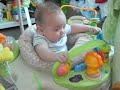 funny cute sleepy baby Clay in his jumper