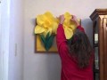 3D Paper Daffodil Flower for School Bulletin Boards Created with Sears Staple Gun