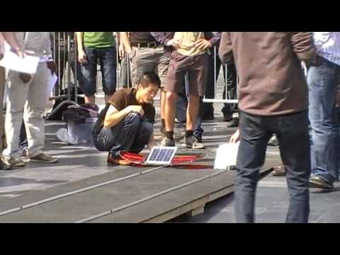 Small Solar Vehicle race 2010 GroepT KULeuven round 1 Team Greased 