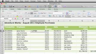 uppercase shortcut excel for mac