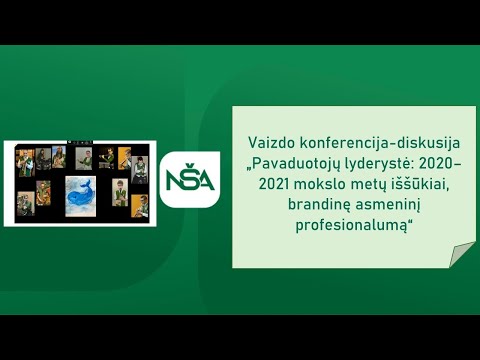 Nacionalinė švietimo agentūra. Pavaduotojų lyderystė: 2020–2021 mokslo metų iššūkiai, brandinę asmeninį profesionalumą