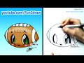 Easy Cartoon Drawing Tutorials - How to Draw a Cute Football