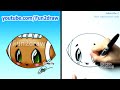 Easy Cartoon Drawing Tutorials - How to Draw a Cute Football