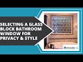 Selecting a Glass Block Bathroom Window, Acrylic Block Shower Window for Privacy Style Columbus ...