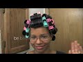 Roller Set on Natural Hair using Magnetic Rollers
