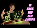 2 Easy DIY Modern LED Lamps With Wood And Acrylic  DIY Led Lamp