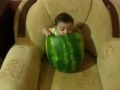 Baby Eating Watermelon | Cute Baby Eats A Melon | Funny Baby Video