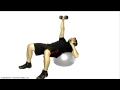 Dumbbell Alternating Bench on Swiss Ball