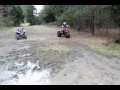honda 125 atc 3 wheeler playing in mud