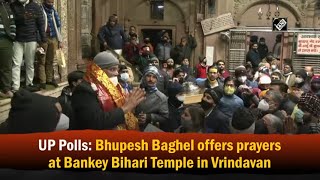 video : UP Elections - भूपेश बघेल ने Vrindavan के Bankey Bihari Temple में की पूजा-अर्चना