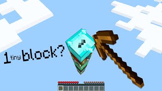 Minecraft UHC but you only get 1 ᵗᶦⁿʸ block...