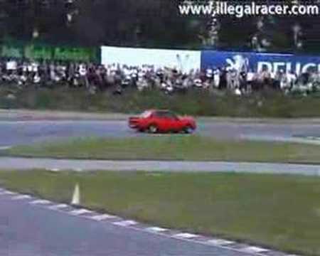 drift with a opel ascona b with a twin turbo