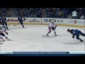 Patrik Berglund chinstand on slapshot NY Islanders vs St. Louis Blues 12/5/13 NHL Hockey.