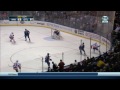 Patrik Berglund chinstand on slapshot NY Islanders vs St. Louis Blues 12/5/13 NHL Hockey.