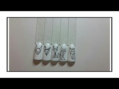 Животные геометрия на ногтях Животные геометрия на ногтях