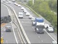 **ORIGINAL** Truck accident caught on police camera Motorway M621 (M62 Crash Leeds West Yorks UK)