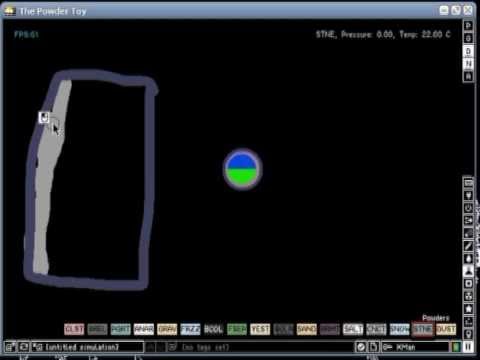 Видео: Гравитационной бомба - The Powder Toy ( http://powder-toy.RU