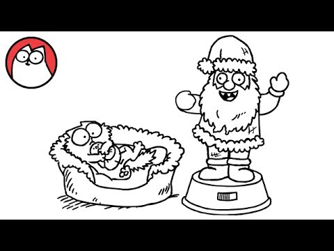 Кадр из мультфильма Кот Саймона «Близость Рождества», часть 2