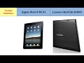 Apple iPad 4 Wi-Fi VS Lenovo IdeaTab S6000, specs comparison