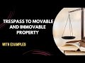 Trespass To Movable & Immovable property  #lawfulnotes #law #like #education