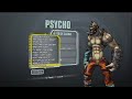 Borderlands 2 - Psycho Class Krieg - All Skins and Heads
