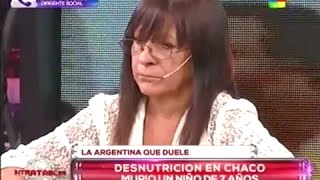 Diana Conti y el chico muerto por desnutricion