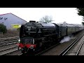 Tornado Steam Locomotive steams through Ashford on The Cathedrals Express 23 Dec 2012