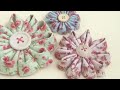Цветок Канзаши из Ткани. Модульный цветок. Мастер-класс. / Textil Kanzashi Flower
