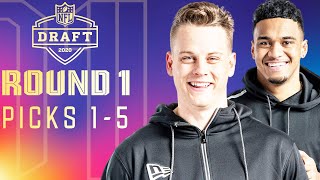 Picks 1-5: Back-to-Back-to-Back Former Teammates, &amp; Multiple QB&#39;s | 2020 NFL Draft