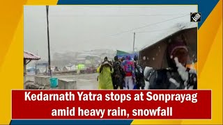 video : भारी Rain और Snowfall के बीच Sonprayag में रुकी Kedarnath Yatra