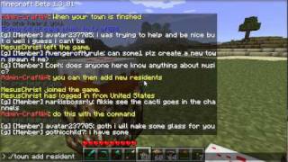 How to create a town in minecraft using towny