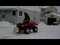 plowing driveway with 2009 550h1 arctic cat atv