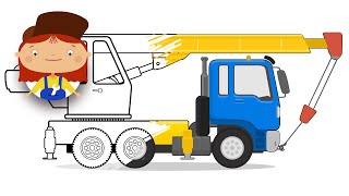 Строительные машины мультфильм раскраска Строительные машины мультфильм раскраска