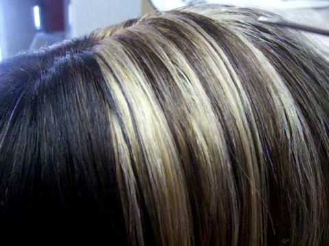 blonde hair with brown lowlights. londe hair(low lights)