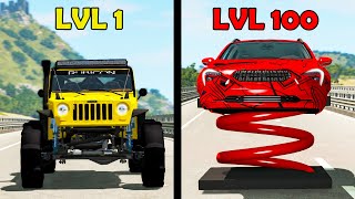 Level 1 Rookie vs. Level 100 Boss #8 - Beamng drive