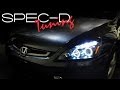 SPECDTUNING INSTALLATION VIDEO: 2003-2007 HONDA ACCORD PROJECTOR HEAD LIGHTS