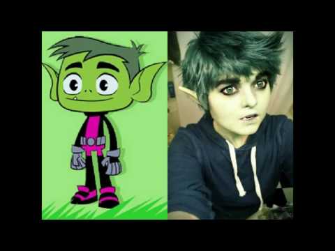 شخصيات أبطال التايتنز في الحقيقة (مراهقوا التايتنز إنطلقوا♥♥♥) - صوت وصوره لايف